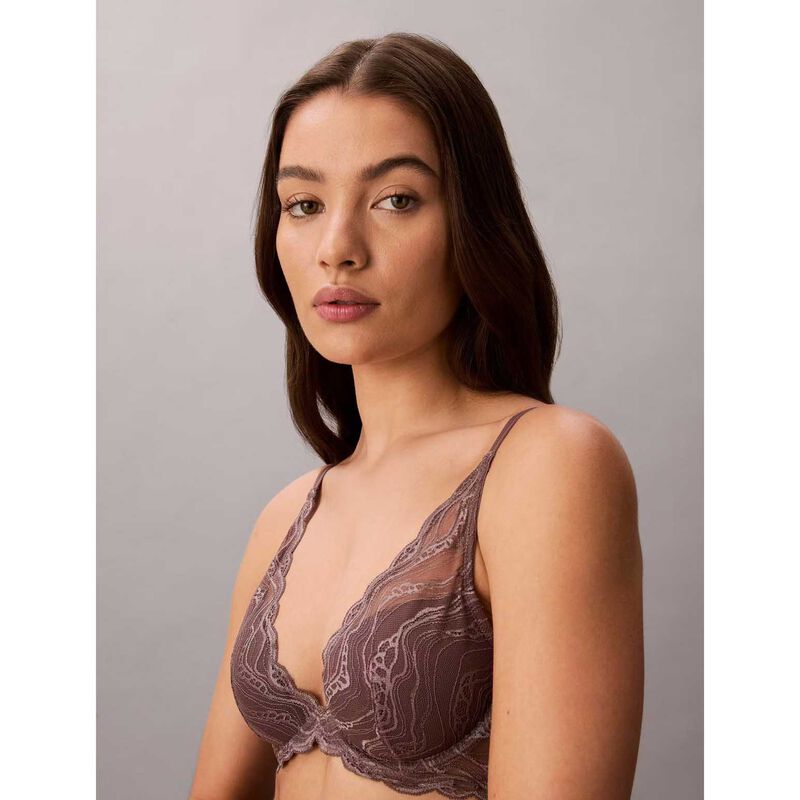 Calvin Klein Sensual Stretch Lace Demi Plunge Bra image number 2